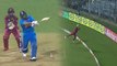 IND vs WI 3rd t20 : Rohit Sharma gets clumsy for this outstanding Fielding