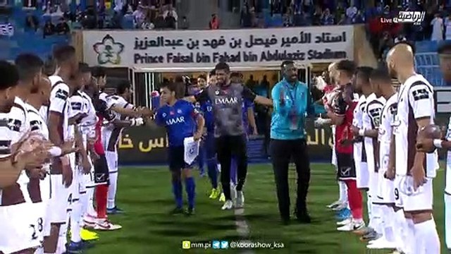 الممر الشرفي من لاعبي فريق الجبلين لفريق الهلال بعد فوزه بدوري ابطال اسيا 2019 وتاهله لكاس العالم للاندية