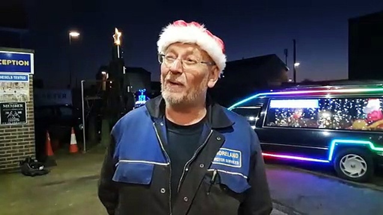 Moreland Motor Services Christmas display