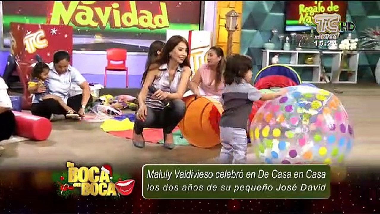 Maluly Valdivieso celebró en De Casa en Casa los dos años de su pequeño José David