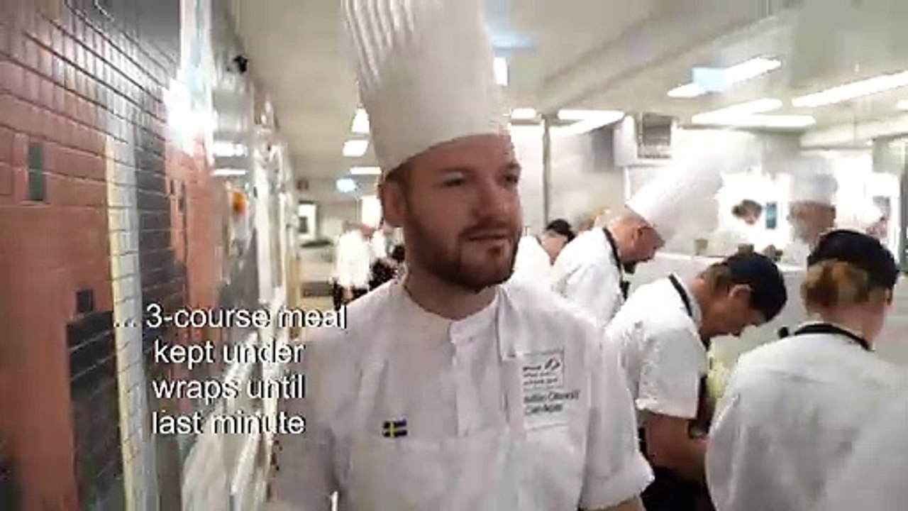 Chefs in Stockholm prepare huge banquet in honour of Nobel laureates