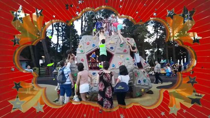  Anna and the childrens entertainment city - playroom, swing, carousel and slide