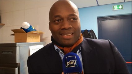 Lausséni Sangaré, président de l'Aviron Bayonnais Foot, heureux après le tirage des 32e de finale de la Coupe de France