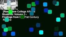 [Read] How College Affects Students: Volume 3 - Findings from the 21st Century  Review