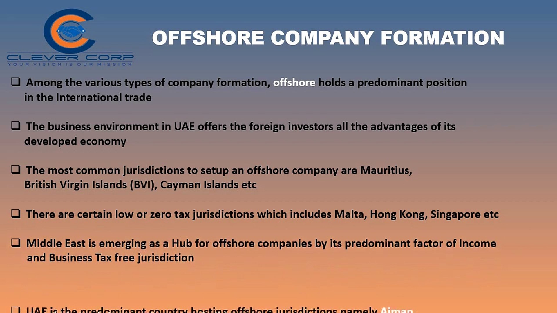 offshore business formation