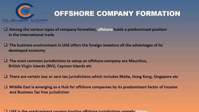 Offshore company formation in UAE - Clevercorp Business setup consultants