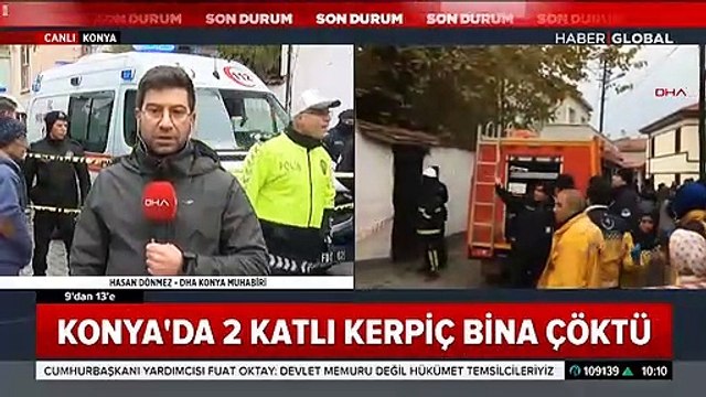 Konya'da 2 katlı kerpiç bina çöktü: 3 ölü