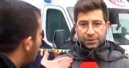 Konya'da çöken binanın önünde yayın yapan muhabire, vatandaşlar saldırdı