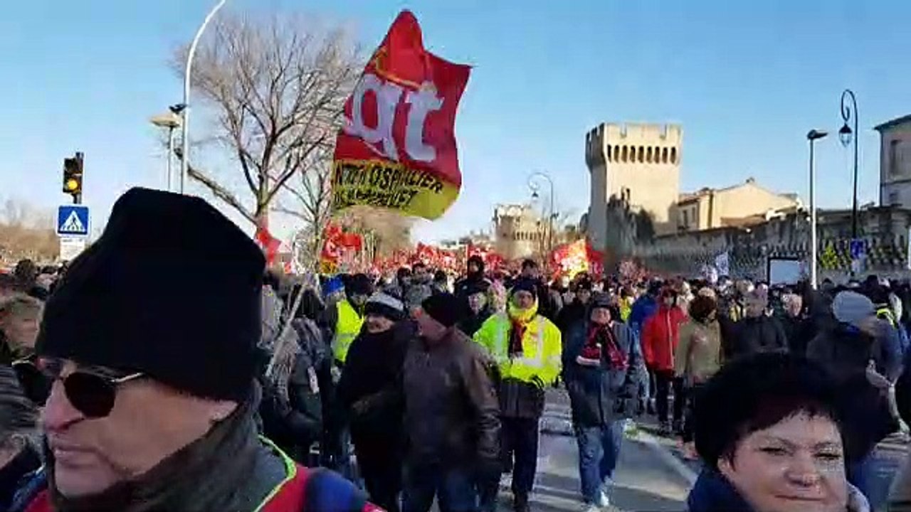 Manifestation contre la réforme des retraites à Avignon : le départ du cortège