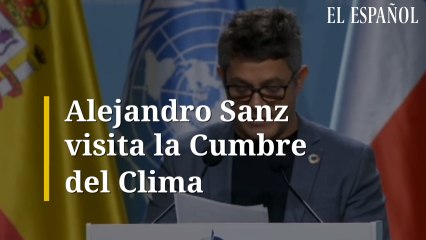 Alejandro Sanz visita la Cumbre del Clima