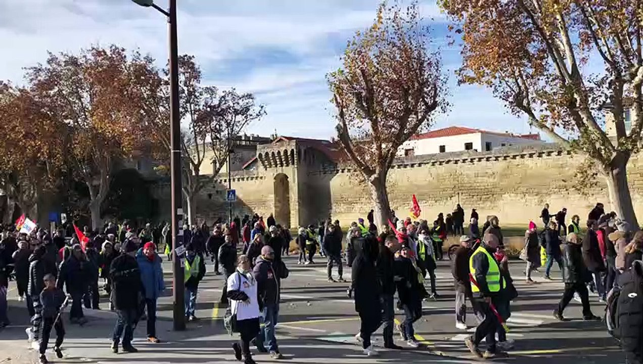Manifestation contre la réforme des retraites à Avignon