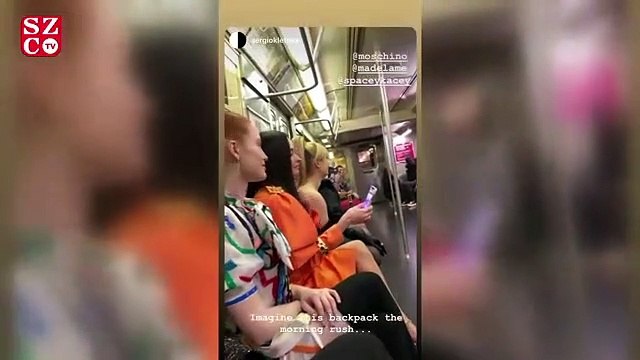 Moschino yeni kreasyonunu metro istasyonunda tanıttı