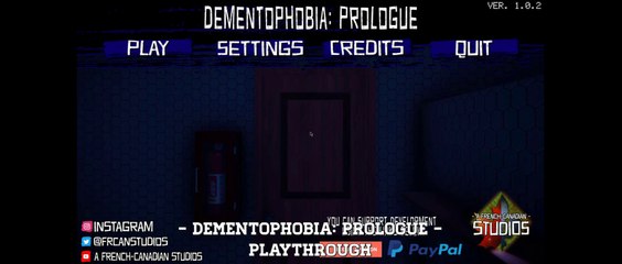 Dementophobia: Prologue - Playthrough (indie horror game)