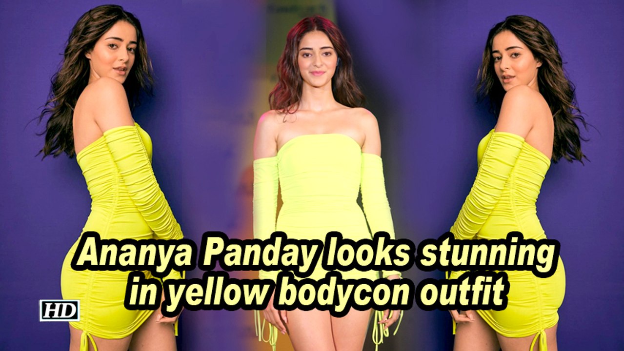 Ananya Panday looks stunning in yellow outfit