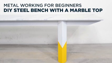 DIY Steel Bench with a Marble Top - Metal working for beginners
