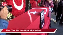 Şehit PAMİT komutanı Esma Çevik son yolculuğuna uğurlanıyor