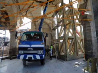 DEAŞ'ın havaya uçurduğu El Nuri Camii yeniden onarılıyor