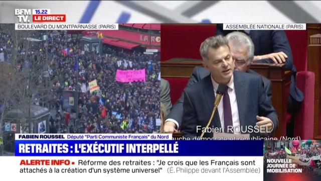 Fabien Roussel (PCF) sur les retraites: Vous en demandez toujours plus à la France qui travaille (...) où est la justice là-dedans ?