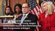 US-Demokraten präsentieren Anklage gegen Trump