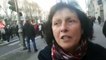 Marie-Françoise, 67 ans, parmi les manifestants, explique pourquoi elle refuse d'avoir droit à seulement 500 euros de retraite par mois alors qu'elle a travaillé toute sa vie.