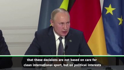 Putin calls Russia WADA ban a 'political decision'