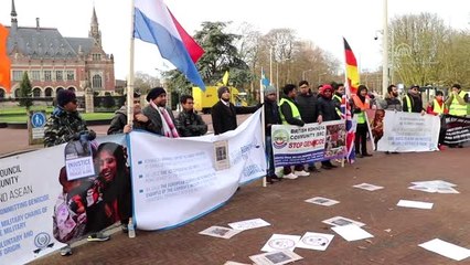 Hollanda'da Arakanlı Müslümanlardan destek gösterisi - LAHEY