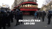 Pendant la manifestation à Paris, La Rotonde était sous haute protection