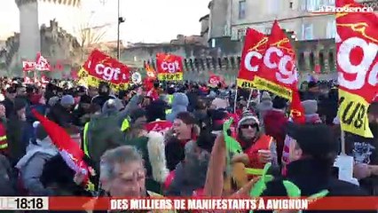 Des milliers de manifestants à Avignon