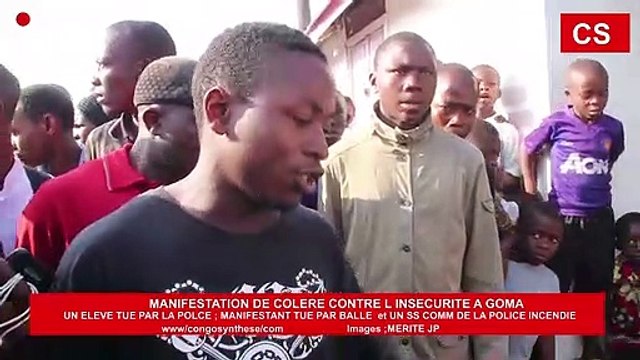MARCHE DE COLÈRE À GOMA APRÈS LE MEURTRE D'UN ÉLÈVE PAR LA POLICE