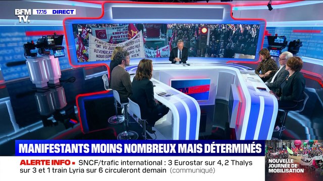 Story 1 : Grève contre la réforme des retraites: des manifestants moins nombreux mais déterminés - 10/12