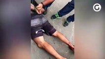 Homem é amarrado por populares após tentar assaltar pedestres em Aribiri