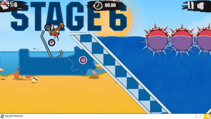 Moto X3M 5 Pool Party - Motor Stunts Games - Online Free Games Gameplay