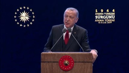 Cumhurbaşkanı Erdoğan: "On binlerce Müslümanın kanını döken bir caniyi savunan, öven bir şahsın...