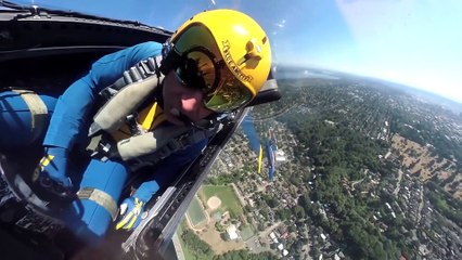 Vue du cockpit d'un avion de chasse de la patrouille de l'air américaine !