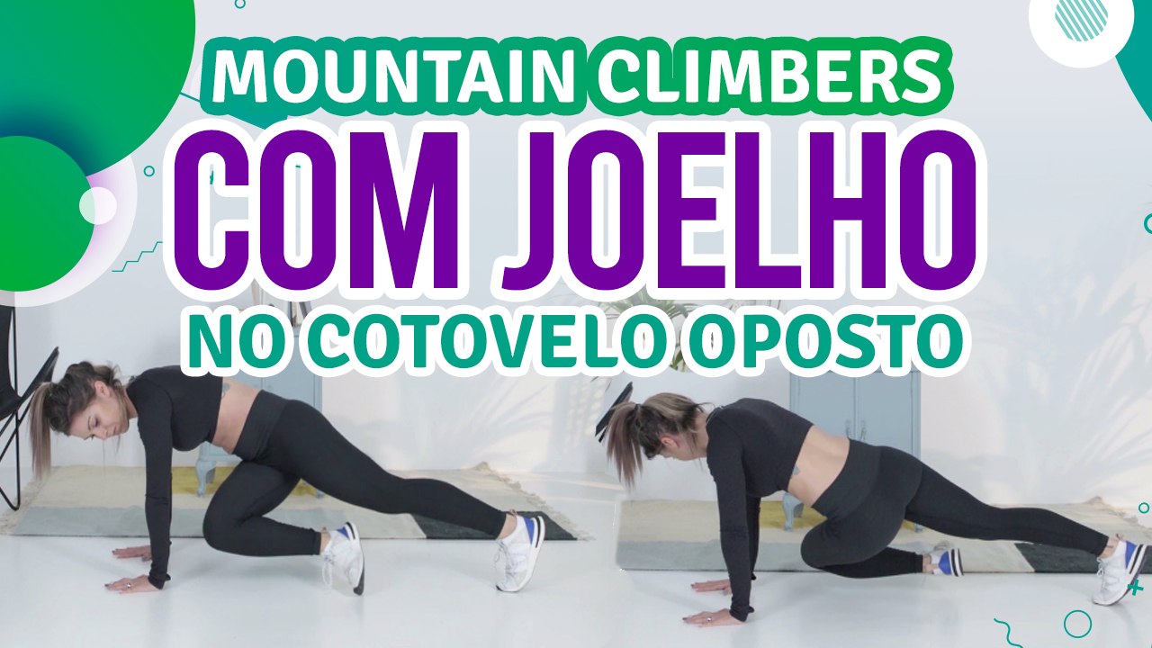 Mountain Climbers com joelho no cotovelo oposto - Sou Fitness