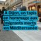 Dijon : un tapis en hommage aux migrants disparus en mer Méditerranée