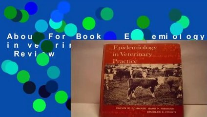 About For Books  Epidemiology in veterinary practice  Review