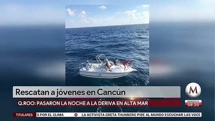 Marina rescata jóvenes desaparecidos en una embarcación en Cancún