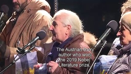 Handke faces protests at Nobel Prize ceremony