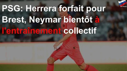 PSG: Herrera forfait pour Brest, Neymar bientôt à l&#39;entraînement collectif