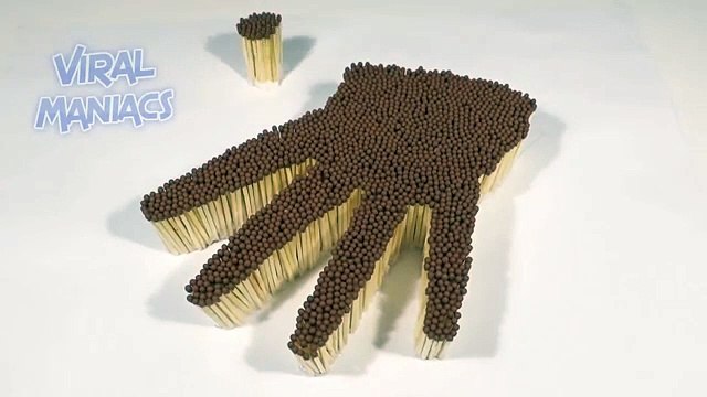 Matches Chain Reaction - AMAZING Match Chain Reaction Fire Domino HAND