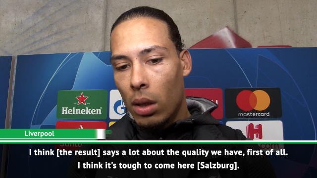 Van Dijk impressed with Liverpool quality after win in Salzburg