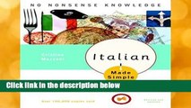 [Read] Italian Made Simple: Revised and Updated Complete
