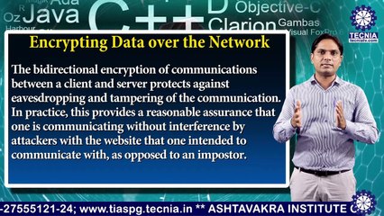 MCA || Dr JITENDER RAI || Encrypting Data over the Network || TIAS || TECNIA TV