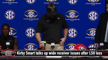 Georgia coach Kirby Smart once again brings up wide receiver issues after loss to LSU