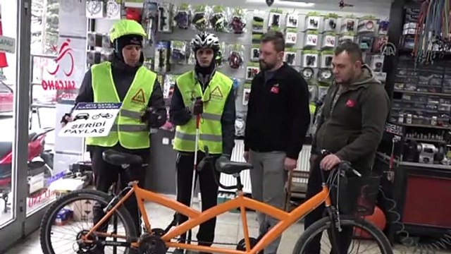 Engelliler tandem bisikletle 35 kilometre pedal çevirdi - BİLECİK