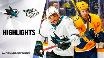 NHL Highlights | Sharks @ Predators 12/10/19