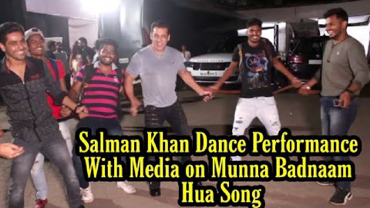 Salman Khan Dance on MUNNA BADNAM HUA HOOK Step With Media Reporter Dabangg 3