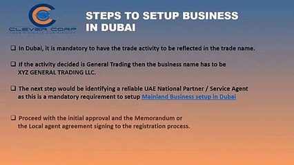 Setting up Business in Dubai | Company formation in Dubai