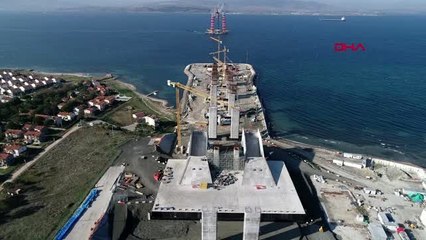 Çanakkale 1915 çanakkale köprüsü yaklaşım viyadükleri yükseliyor -